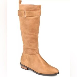NWT Journee Collection Womens Leanni Tan Faux Suede Knee High Boots Size 7 XWC